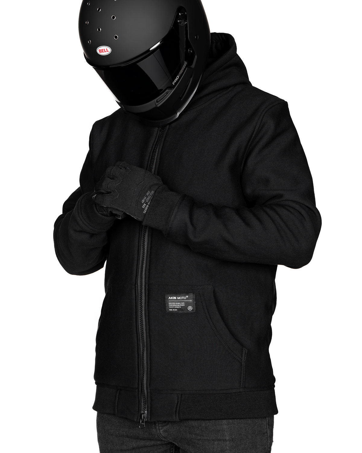 motorcycle gear hoodie Akin Moto Vanguard Single Layer Motorcycle Hoodie