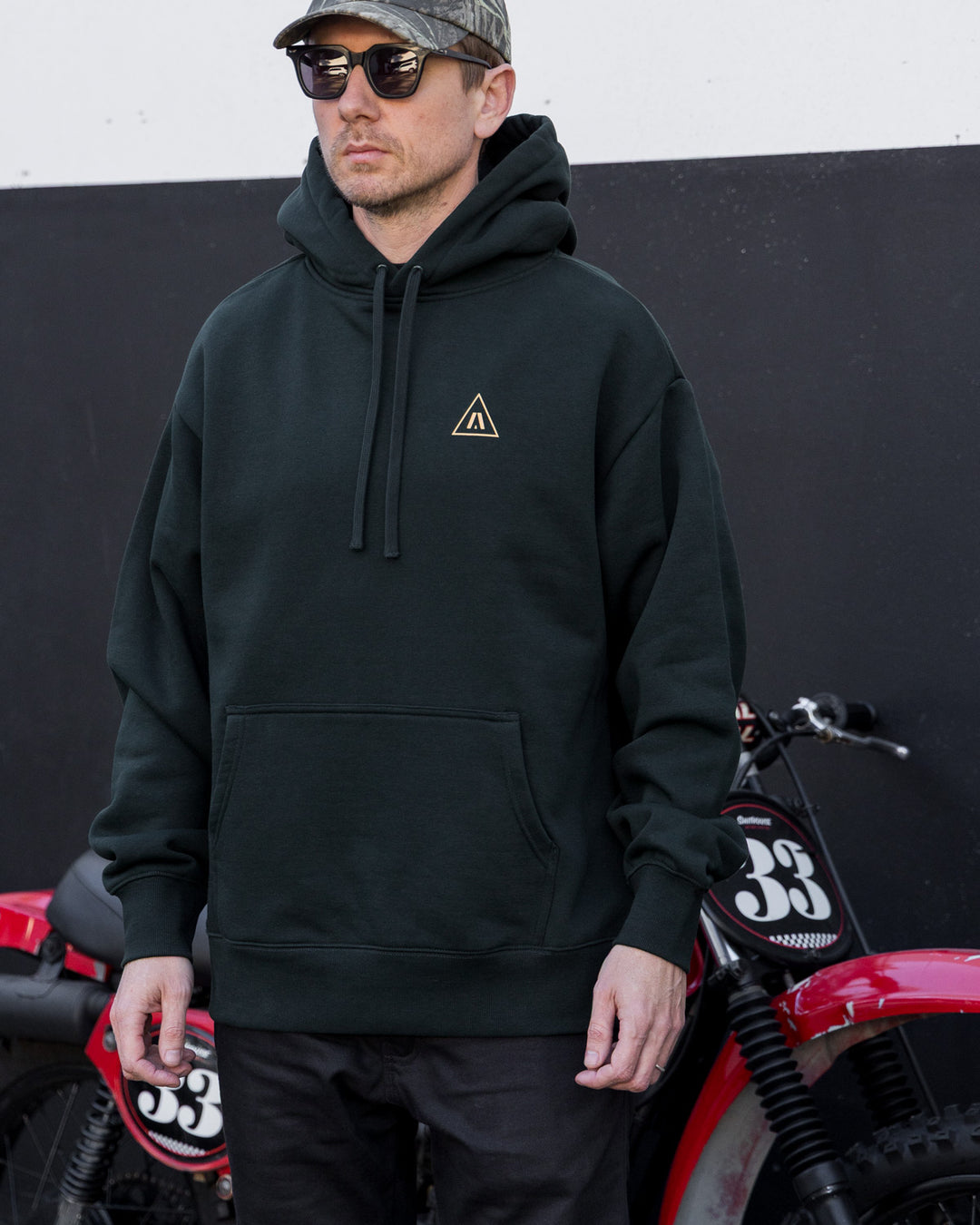 Triangle Hoodie Pine Green